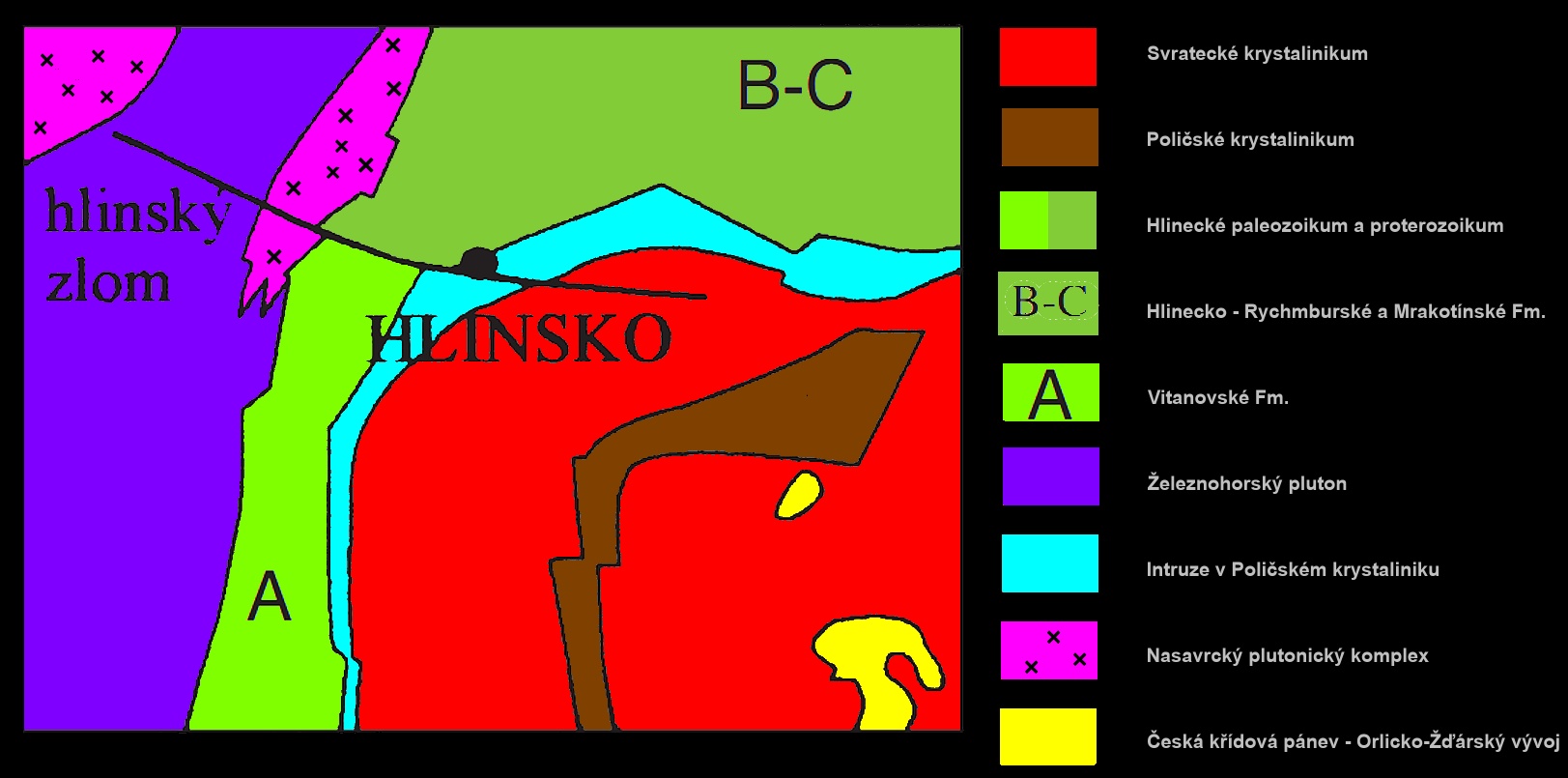 mapa hlinsko